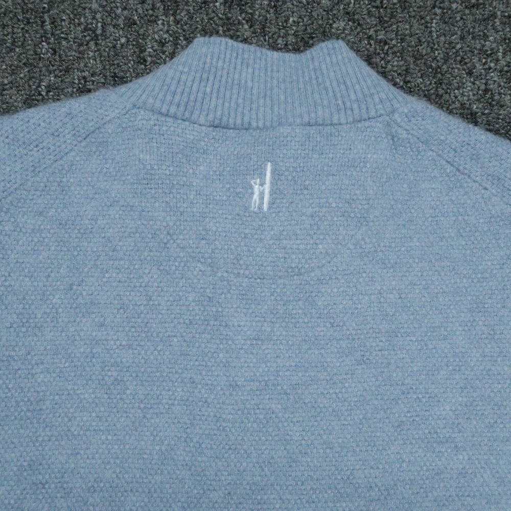 johnnie O Sweater Mens Large Blue Esteban Johnny Collar Pullover Wool Cashmere - Picture 6 of 10